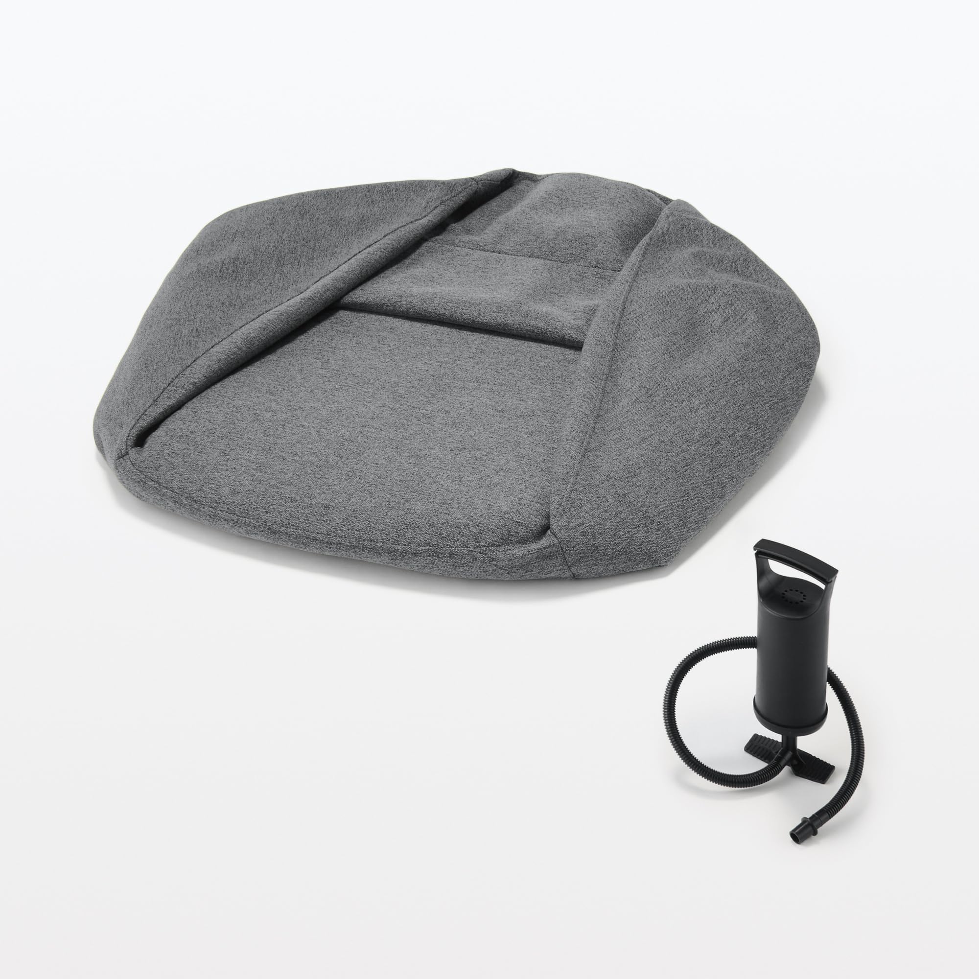 Amazon｜無印良品 空気でできたソファ チャコール 幅95×奥行95×高さ