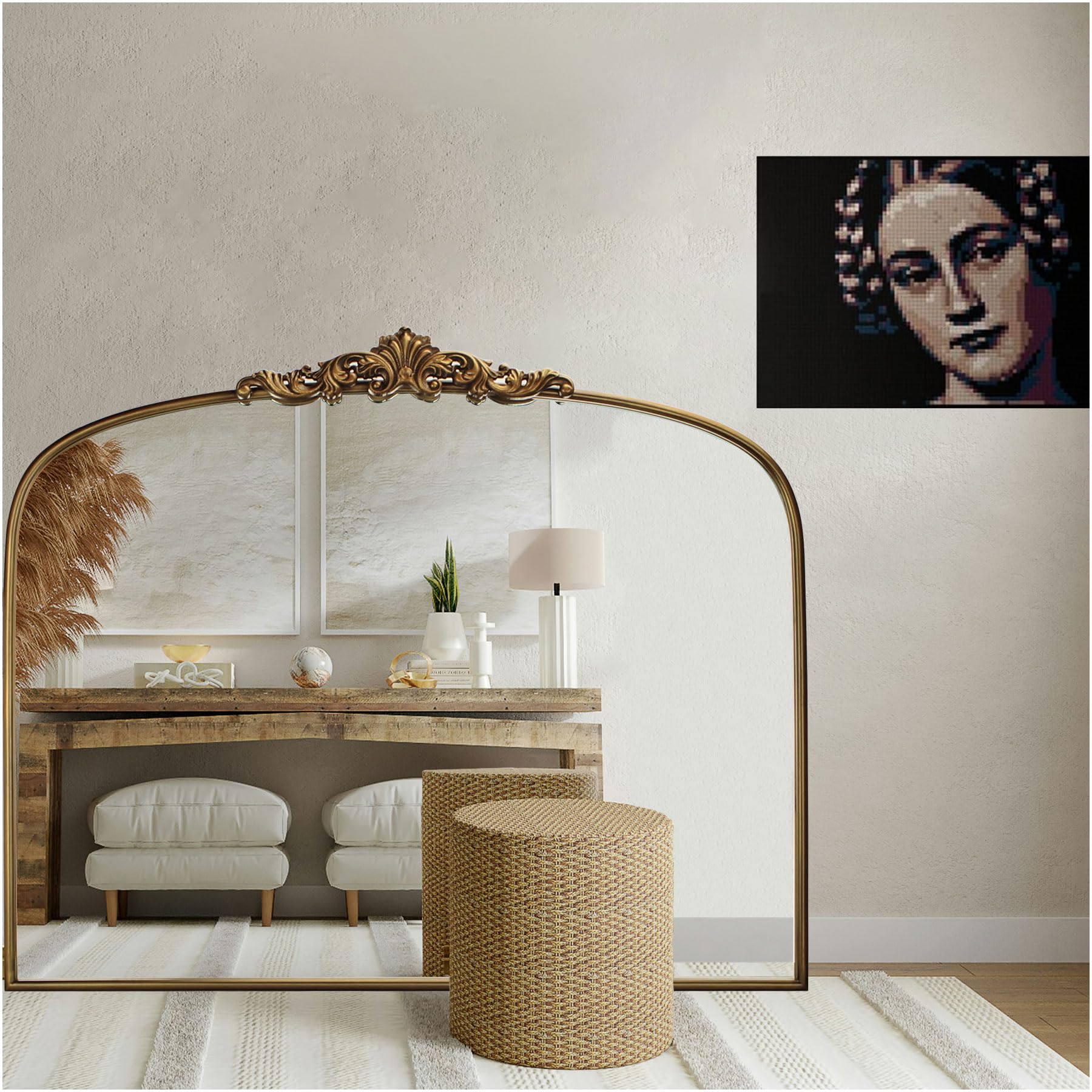 Amazon.com: Wemily Vintage Gold Ornate Baroque Mirror - 36
