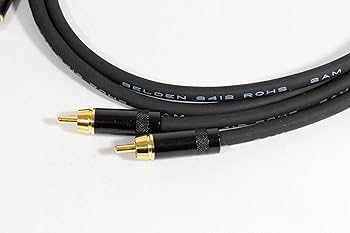 Amazon | Belden 8412（ベルデン）RCAペア (2m, ブラックボディプラグ