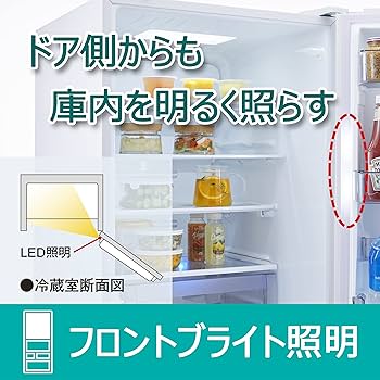 Amazon.co.jp: 東芝 冷蔵庫 幅60㎝ 411L グランホワイト GR-T41GXK (EW