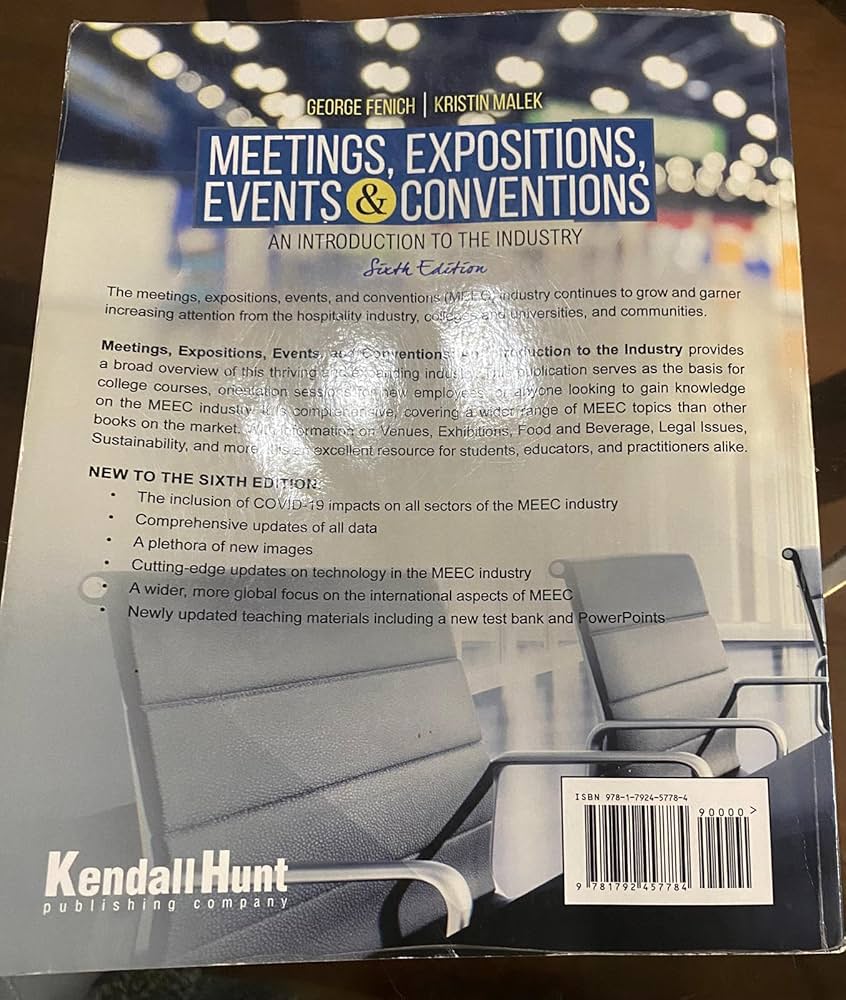 Introduction to the Meeting, Events, Expositions and Conventions