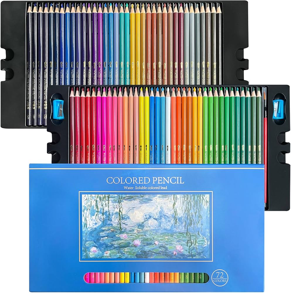 Amazon | Roleness 水彩色鉛筆 72色 水性色鉛筆 子供と大人の塗り絵