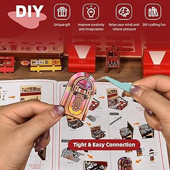 Amazon.com: fifijoy Book Nook Kit - DIY Miniature House Kit for