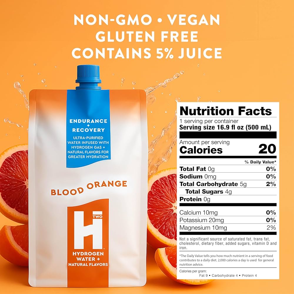 Amazon.com : HTWO Premium Molecular Hydrogen Water, Blood Orange