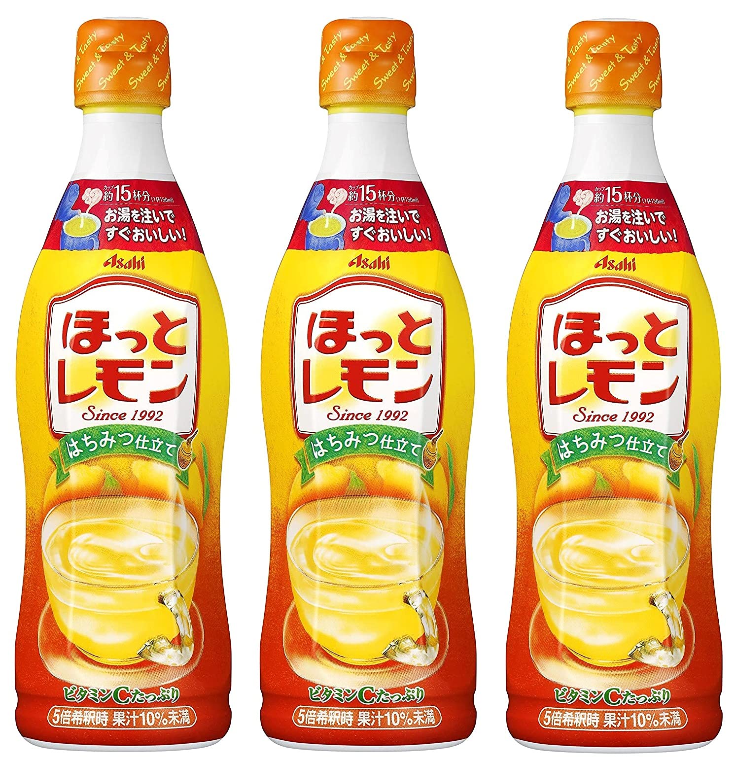 Amazon.co.jp: アサヒ飲料 「ほっとレモン」 希釈用 470ml×3本 : 食品