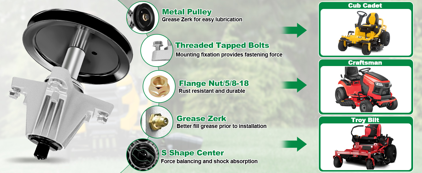 Amazon.com : 618-09258 Mower Deck Spindle Assembly Replaces