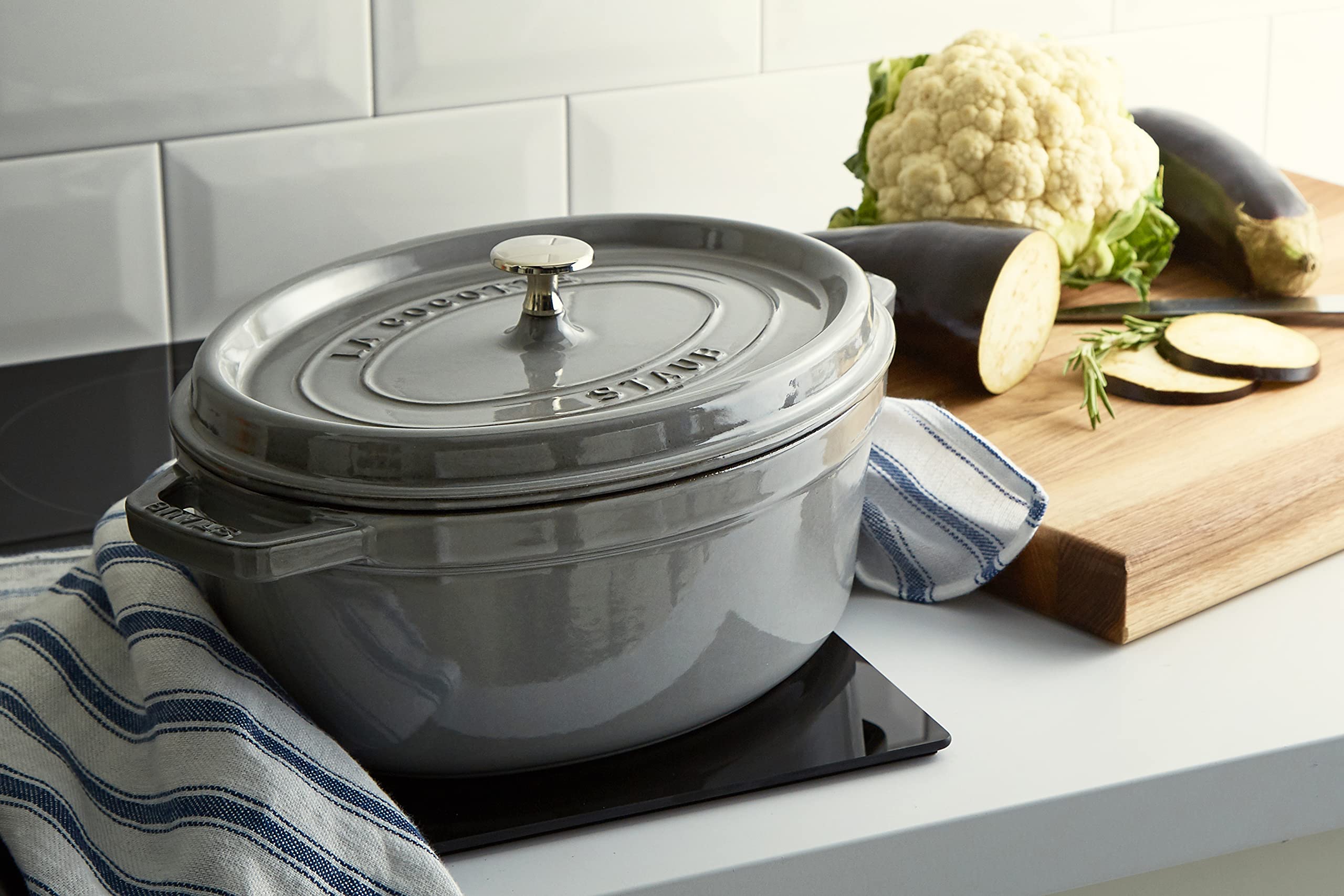 Amazon｜staub ストウブ 「 ピコ ココット オーバル グレー 29cm