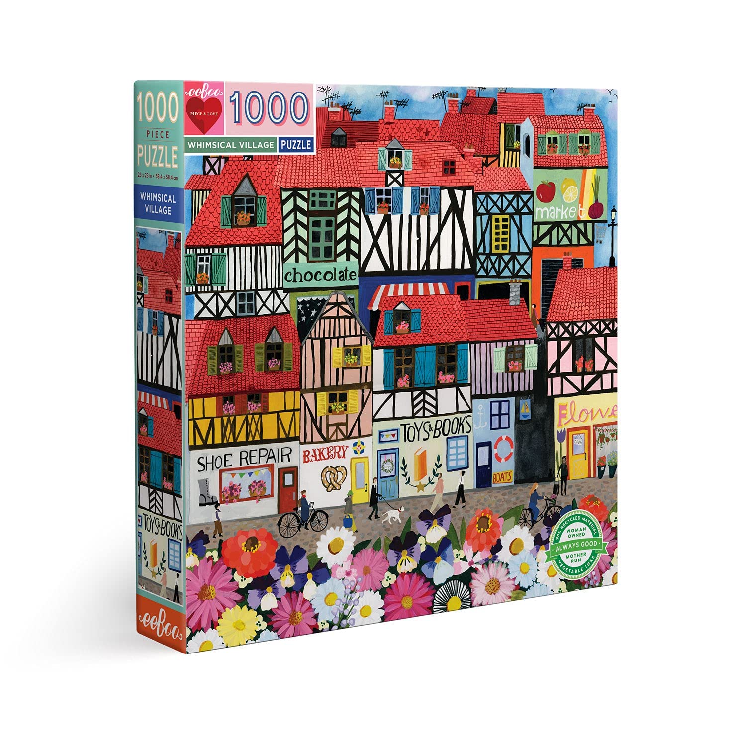 Amazon.com: eeBoo: Piece and Love Whimsical Village 1000-piece