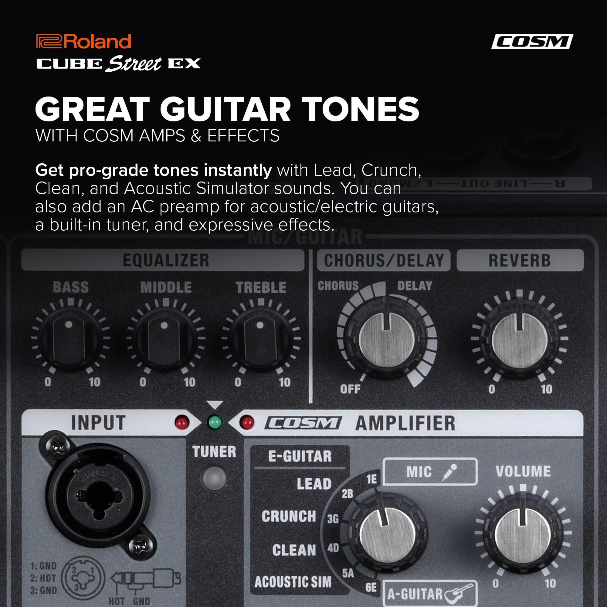 Roland Cube Street EX | Battery-Powered 50W Stereo Amplifier