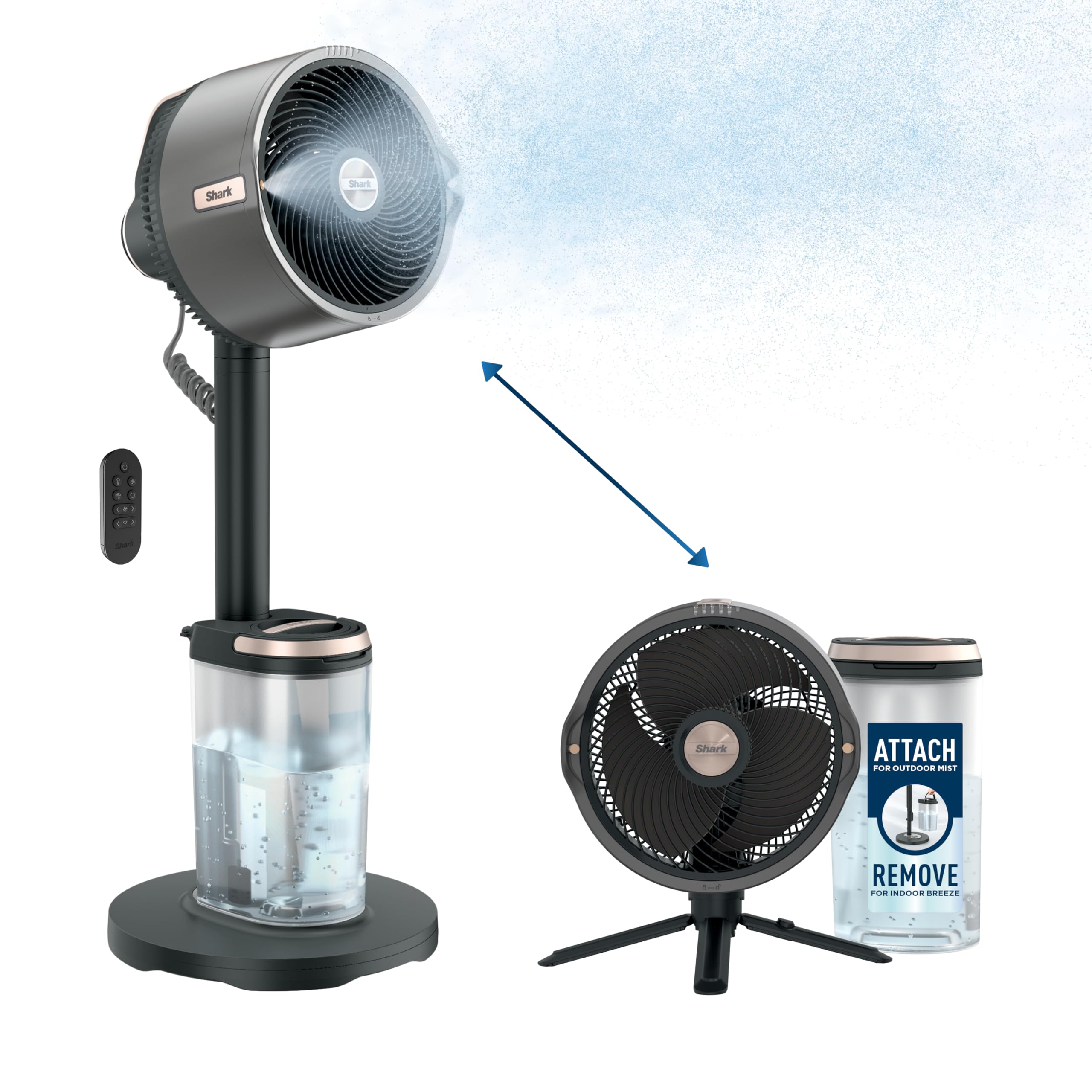 Amazon.com: Shark FlexBreeze Pro Mist Fan — Indoor & Outdoor