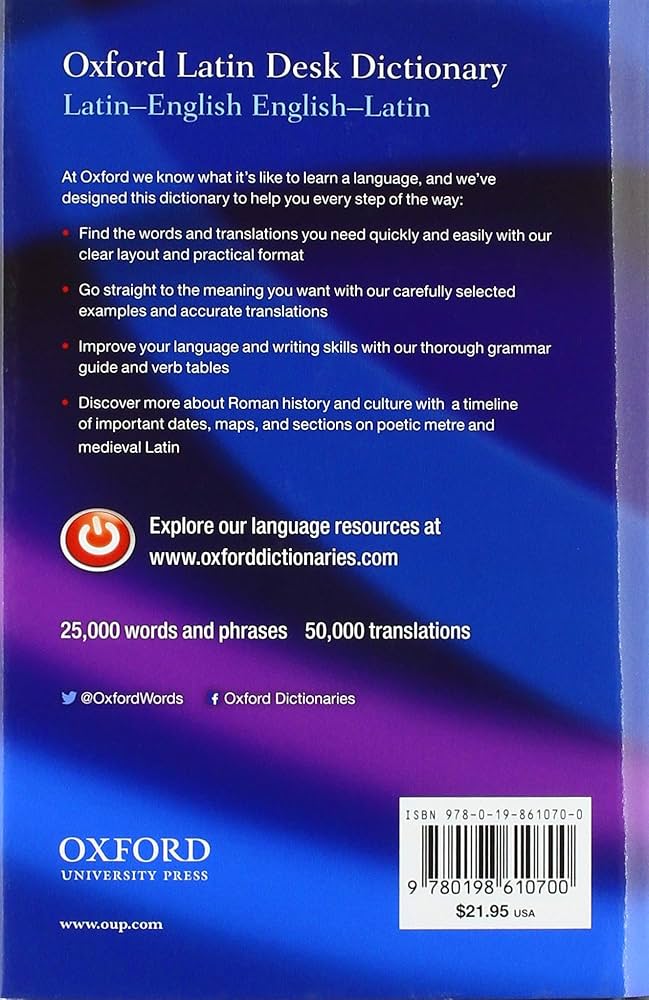 Oxford Latin Desk Dictionary: Morwood, James: 9780198610700