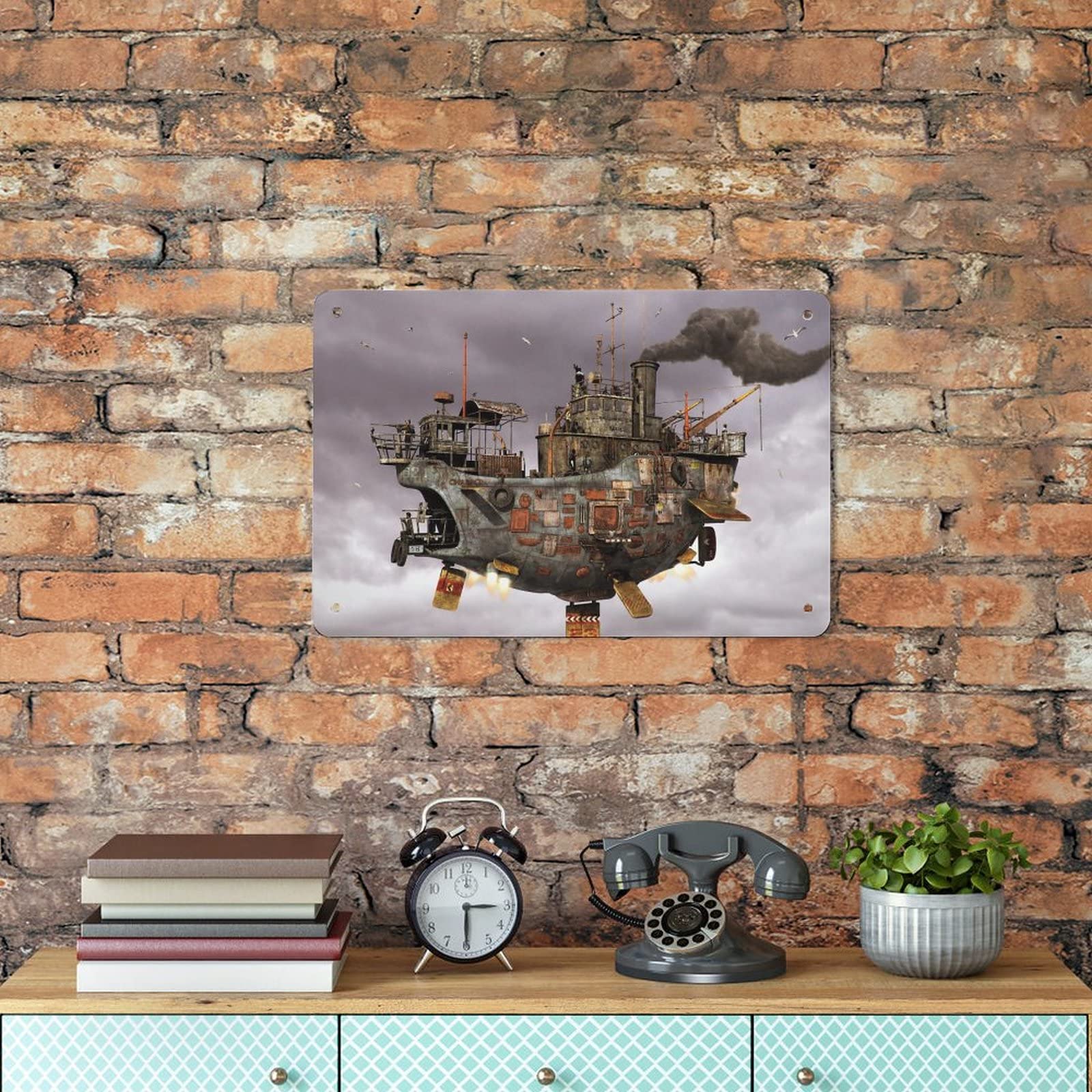 Amazon.co.jp: ブリキの絵 ブリキ看板 天空の城ラピュタ アートパ 金属