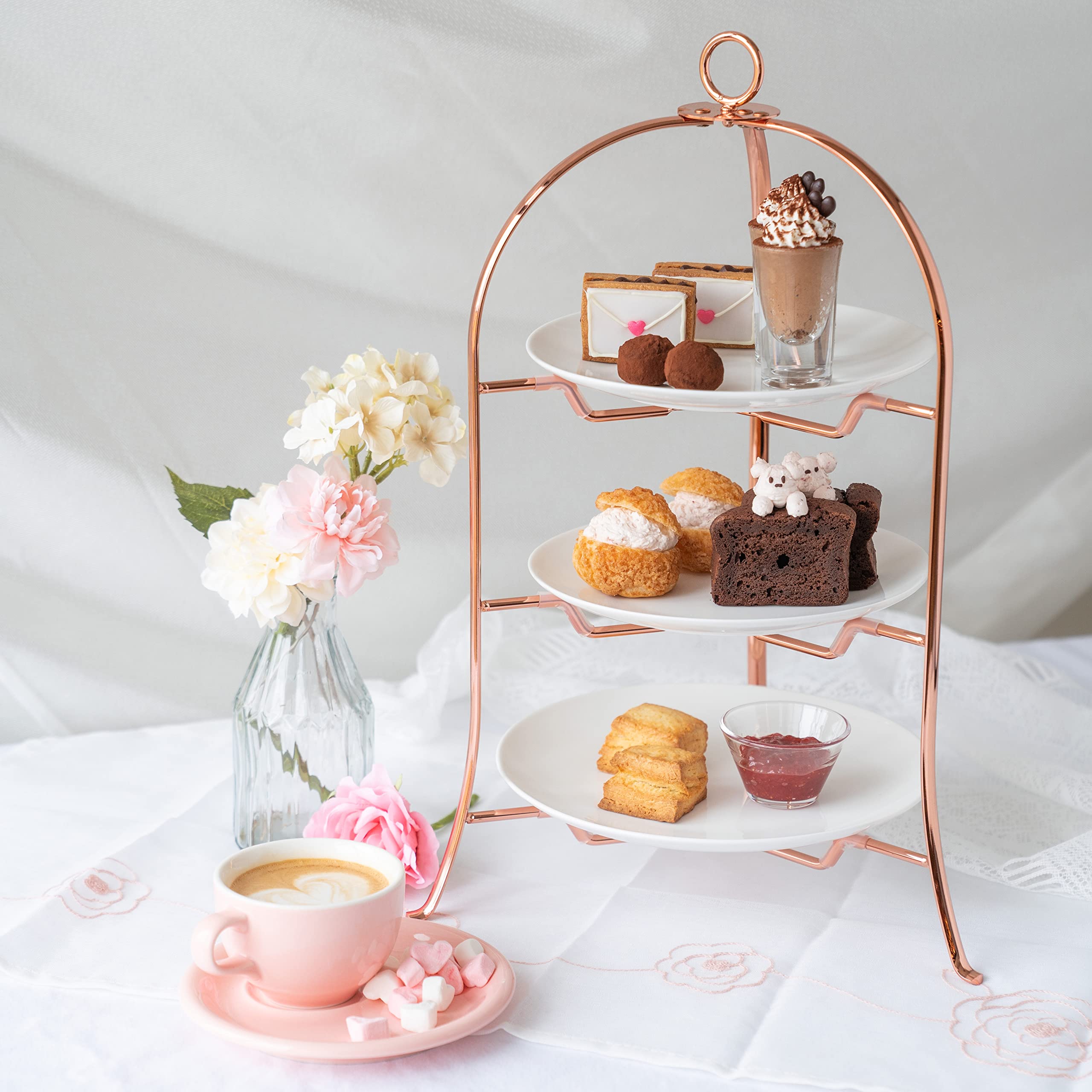 Amazon｜CASUAL PRODUCT ボブスタイル プレートスタンド 3段 カッパー