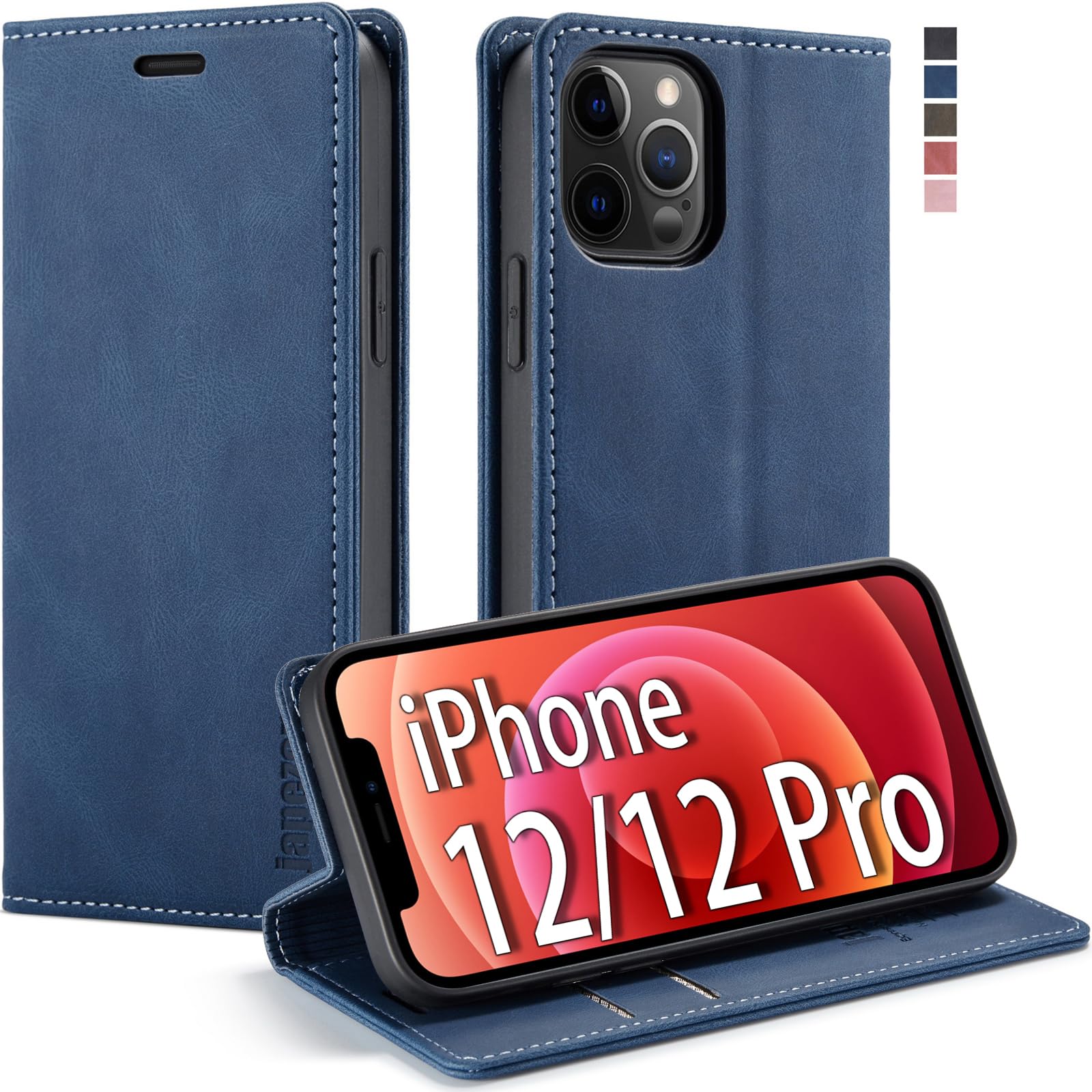 Amazon.com: japezop iPhone 12 Wallet Case with [RFID Blocking