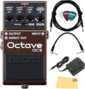 Amazon.com: Boss OC-5 Octave Pedal Bundle with Gearlux Power