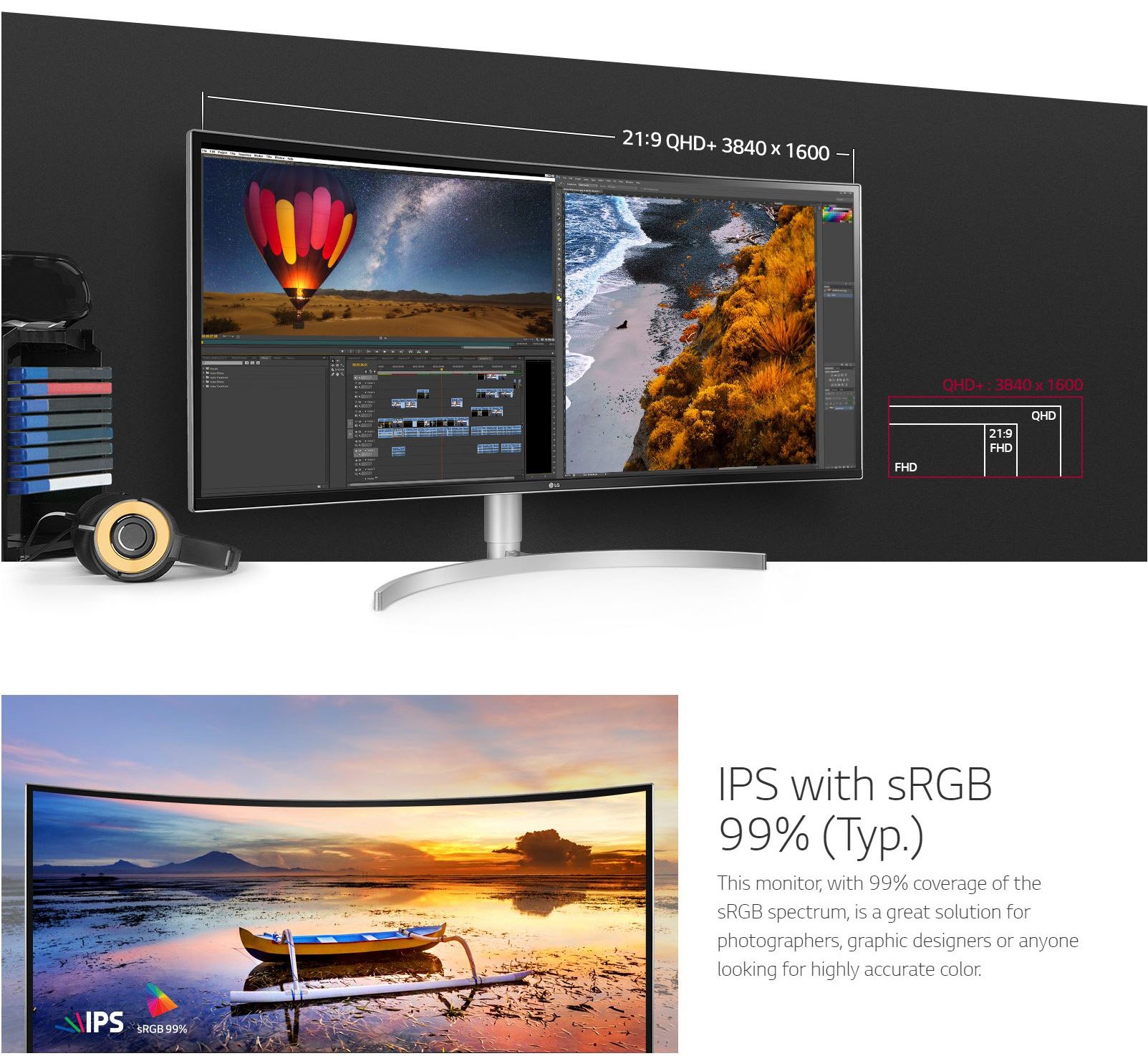 Amazon.co.jp: LG ウルトラワイド 38インチ 21:9 モニター 38WK95C