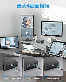 Amazon.co.jp: Getorli ミニPC AMD Ryzen™ 7 PRO 8845HS 搭載 32GB