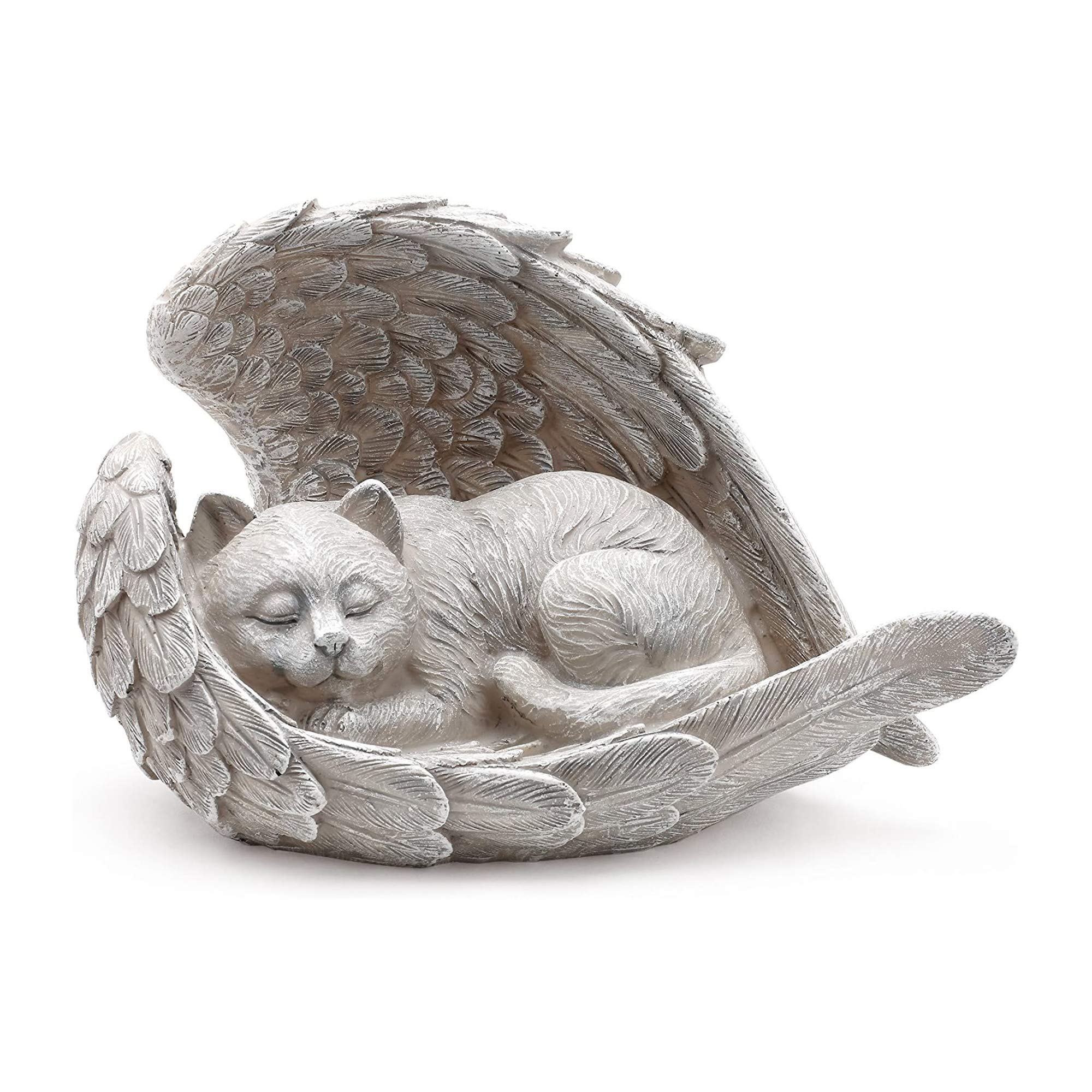 Amazon.com: Napco Sleeping Cat Within Angel Wings 8.5 x 5.5 Resin