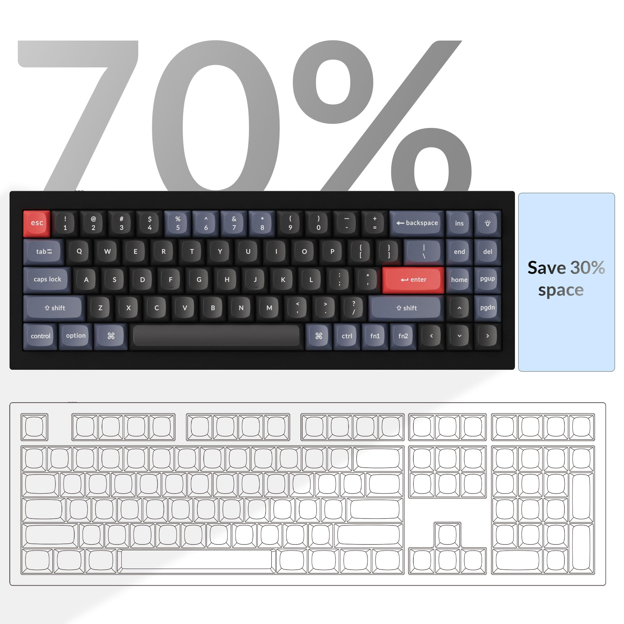 Amazon.com: Keychron Q7 Wired Custom Mechanical Keyboard, 70