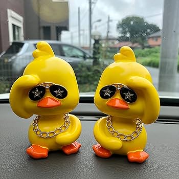 Amazon.co.jp: 【眺め-右手】首振りアヒル 置物 ダッシュボード飾り 車