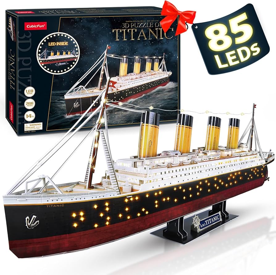 Amazon.com: CubicFun Titanic 3D LED Puzzles for Adults 88 CM 266