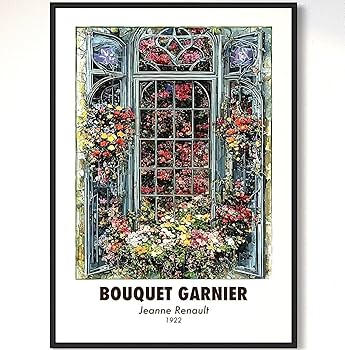 Amazon.co.jp: ポスター A1 花 フランス パリ 額入り アートポスター