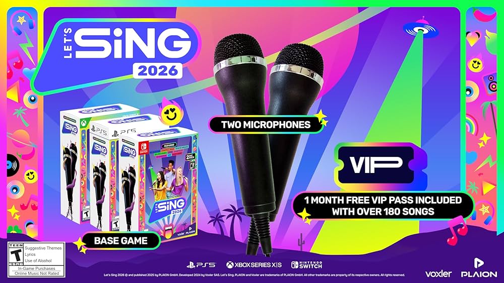 Amazon.com: Let's Sing 2026 + 2 Mics - Nintendo Switch : Plaion