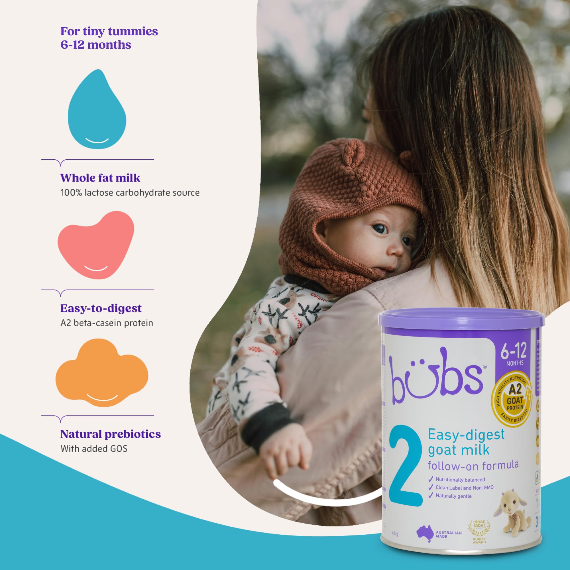 Amazon.com: Bubs Goat Milk Infant Formula Stage 2, Infants 6-12