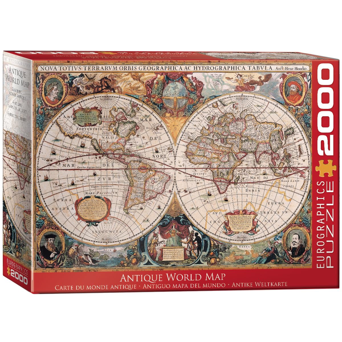 Amazon.com: EuroGraphics Antique Map of The World Jigsaw Puzzle
