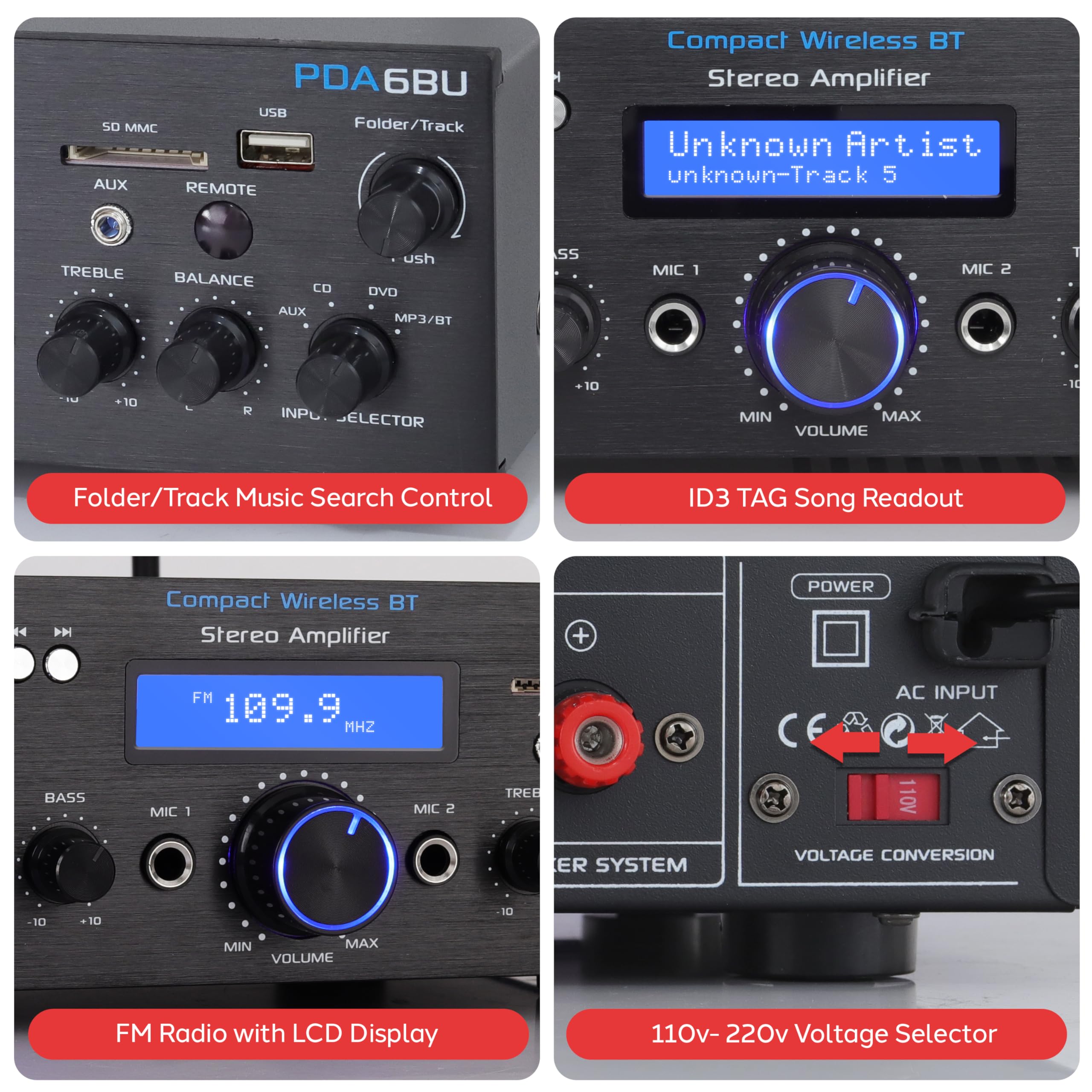 Amazon.com: Pyle Wireless Bluetooth Power Amplifier System- 200W