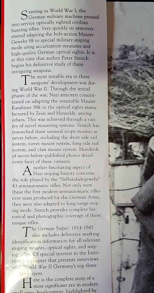 Amazon.com: German Sniper: 1914-1945: 9780873642231: Senich, Peter