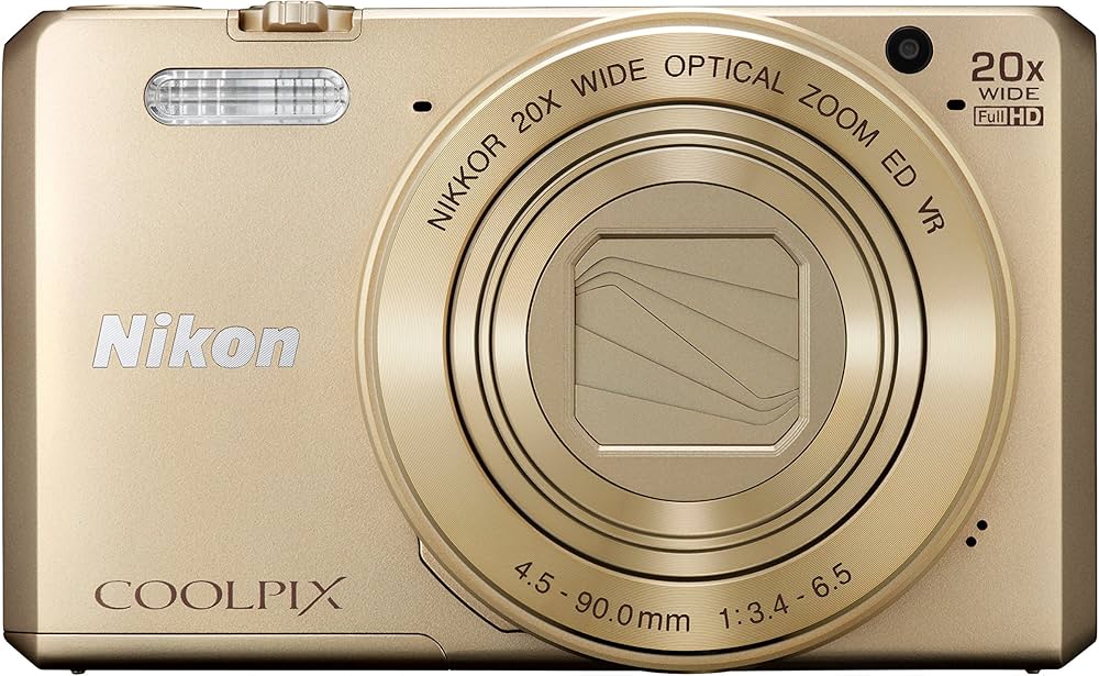 Nikon COOLPIX S7000 Compact Digital Camera - Gold (16.0 MP, CMOS