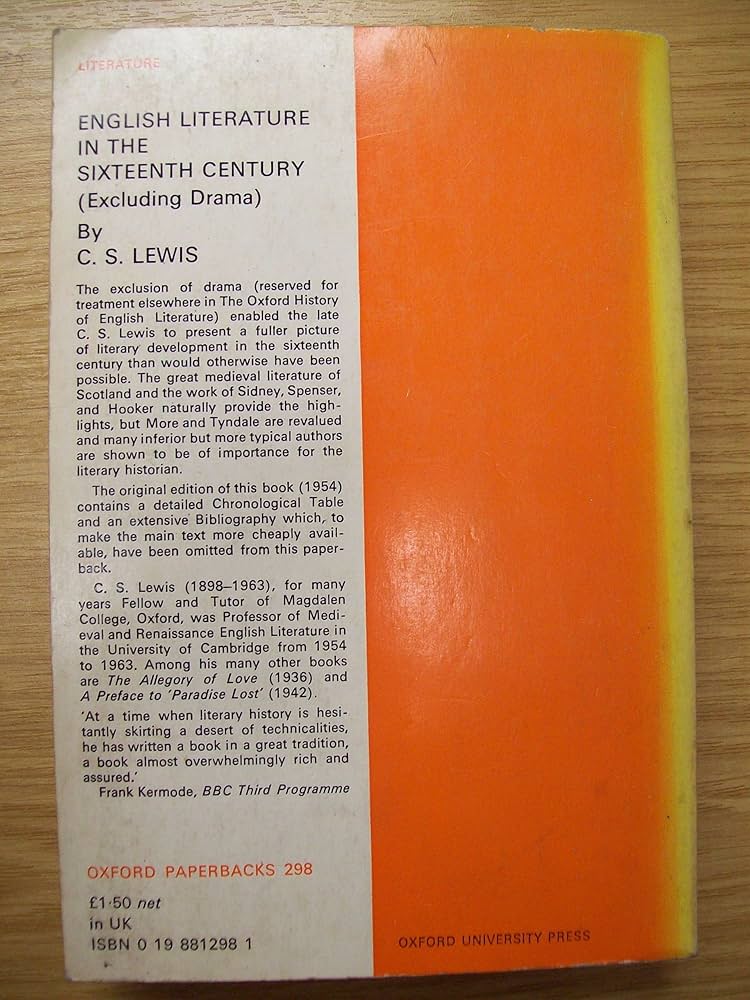 English Literature in the Sixteenth Century: Excluding Drama