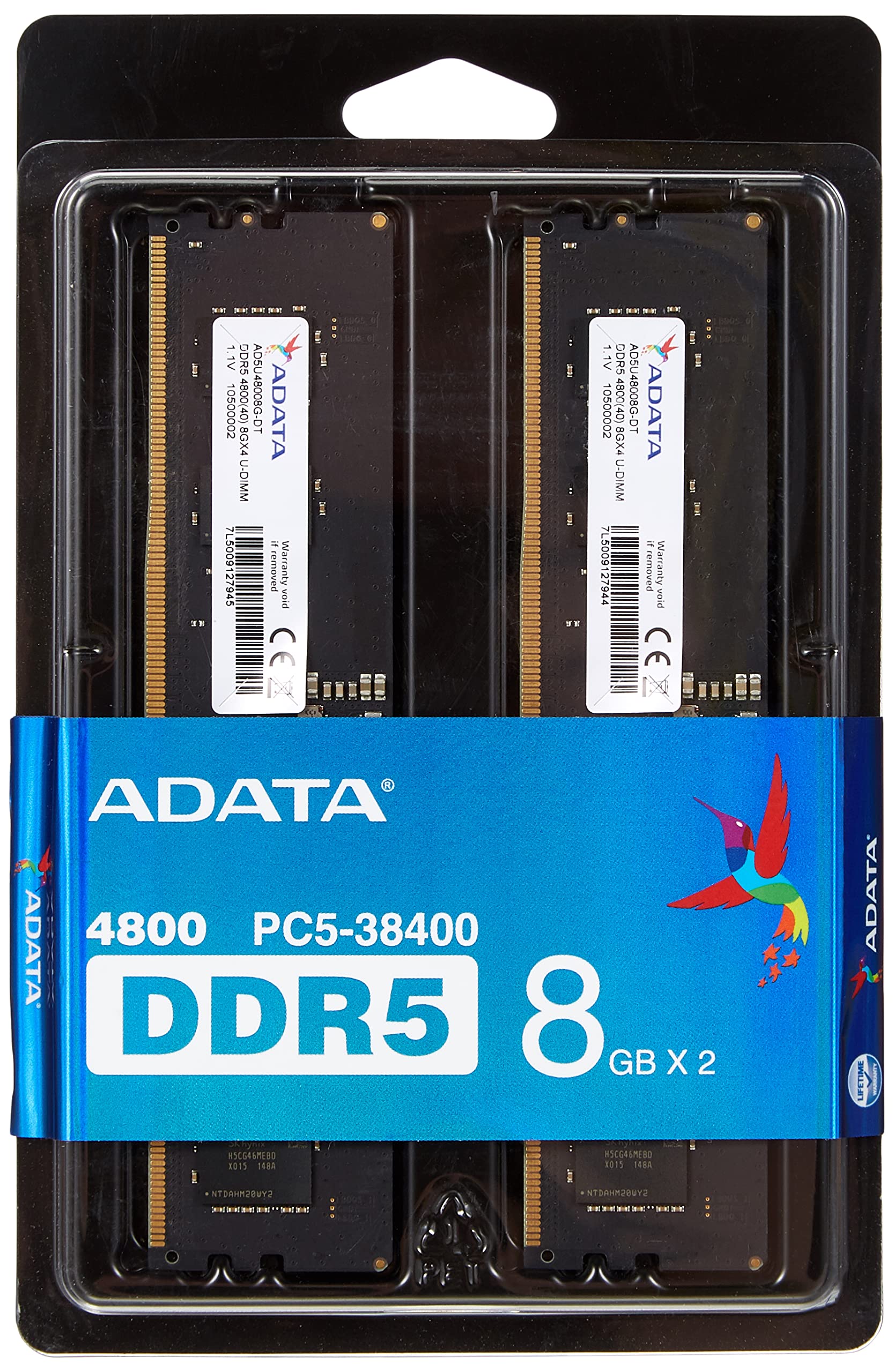 Amazon | エイデータ(Adata) AD5U48008G-DT DDR5-4800 288pin 8GBx2枚