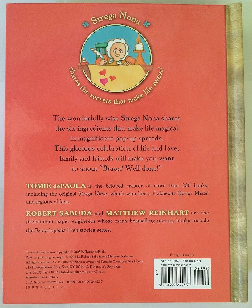 Amazon | Brava, Strega Nona!: A Heartwarming Pop-Up Book | dePaola