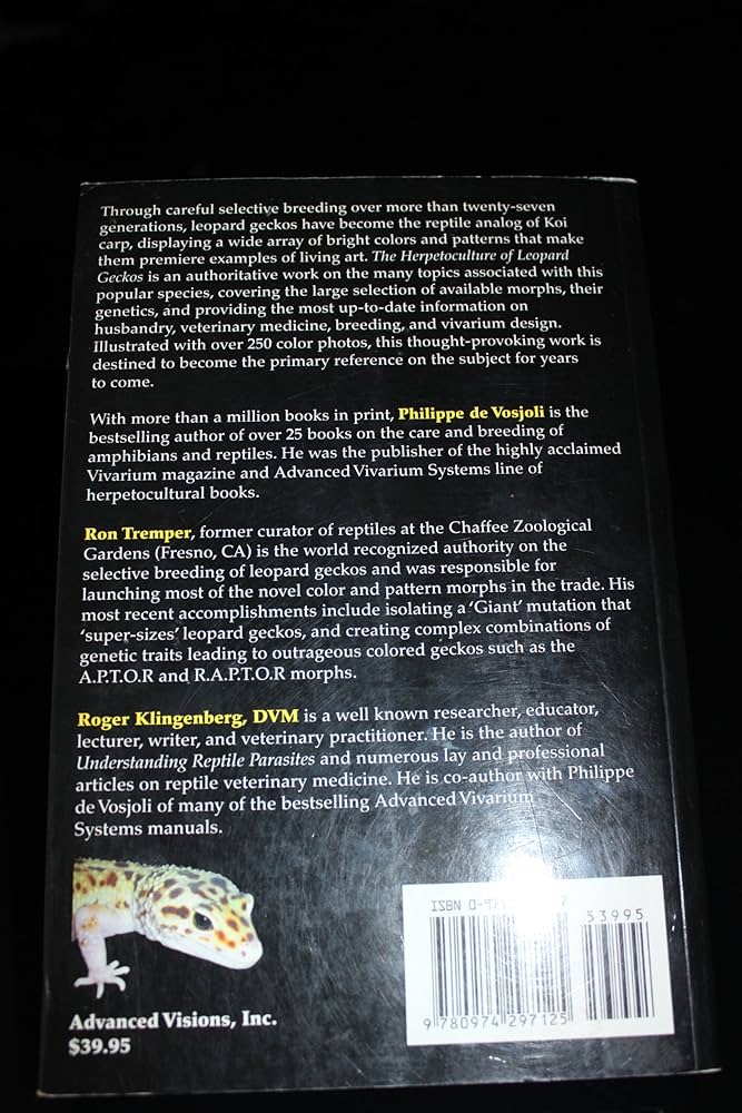 The Herpetoculture of Leopard Geckos: Philippe de Vosjoli, Ron