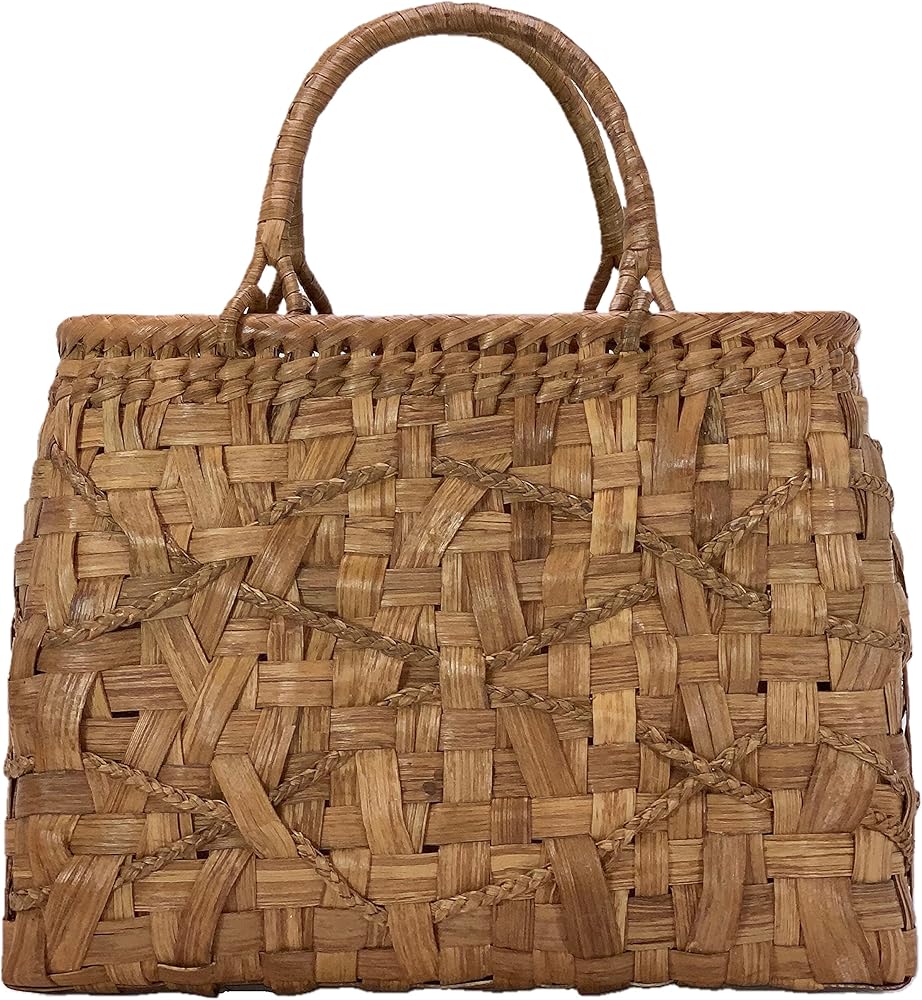 Amazon | [山葡萄] かごバッグ 手作り 山ぶどう 鞄 籠バッグ トート