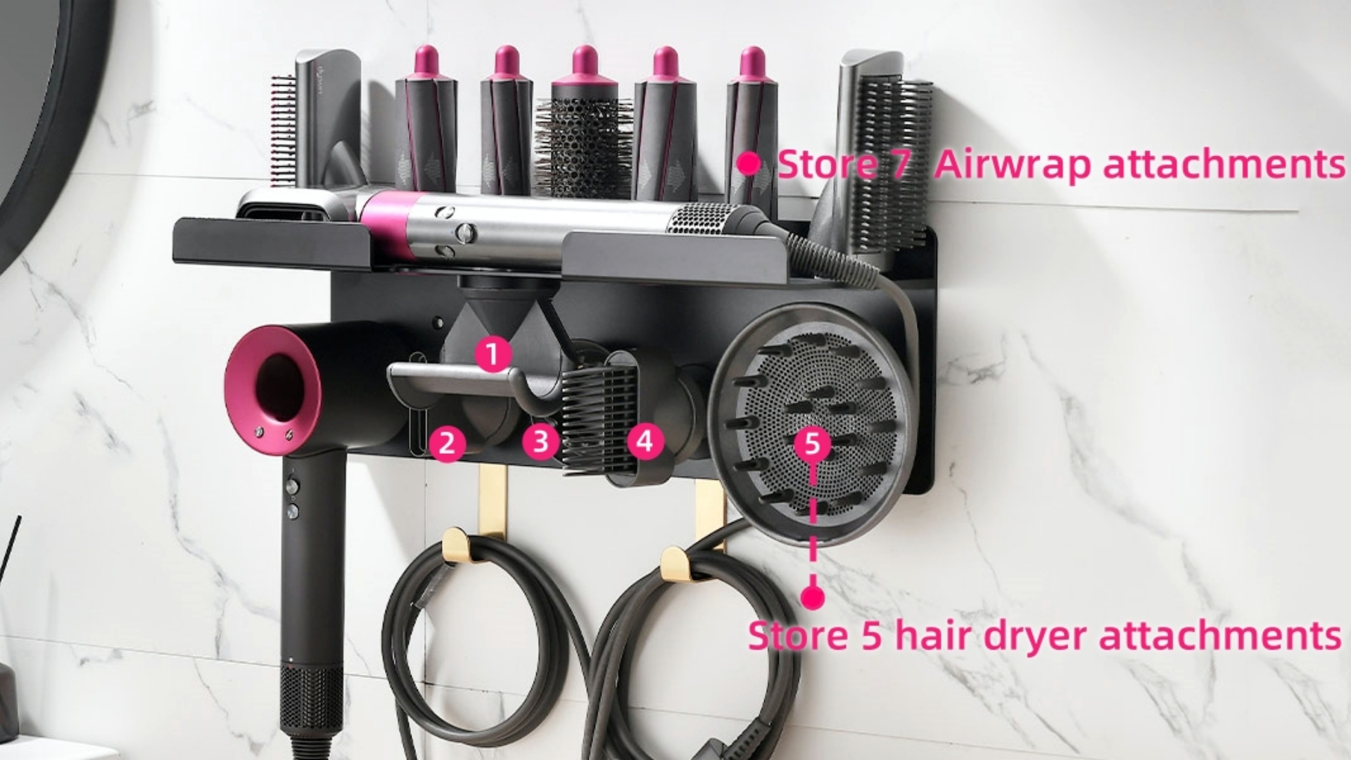 Amazon.com: Dyson Airwrap Holder, Dyson Airwrap Wall Mount, 2in1