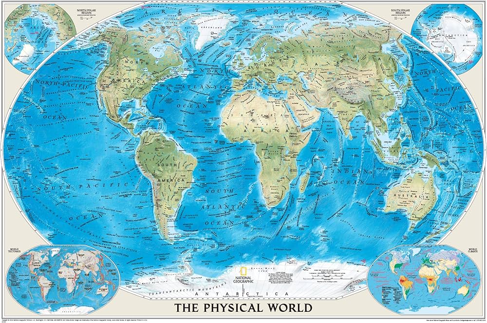 Amazon | World Physical (National Geographic Reference Map