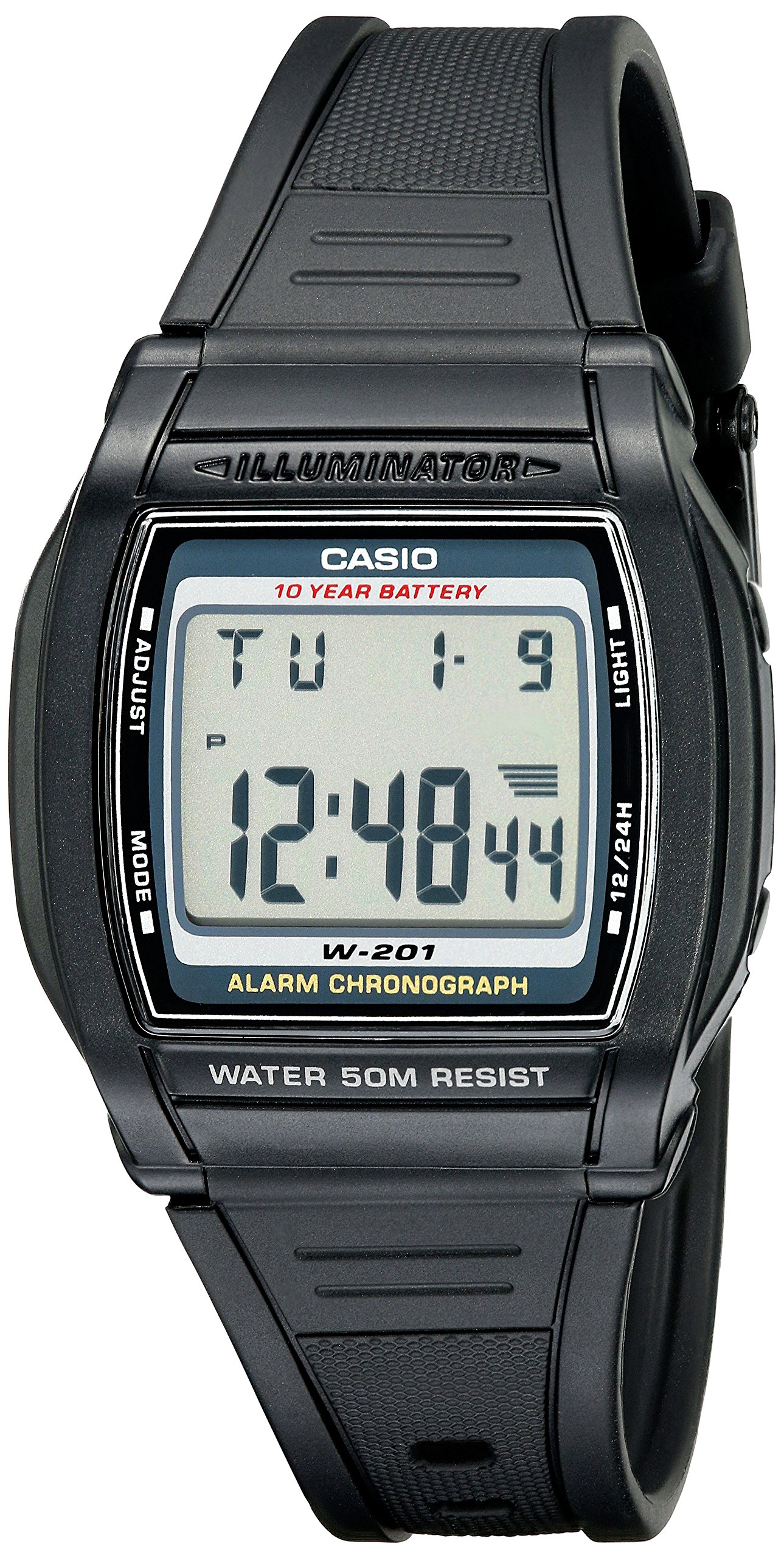 Casio Men's Alarm Chronograph Watch Digital W201-1AV : classic