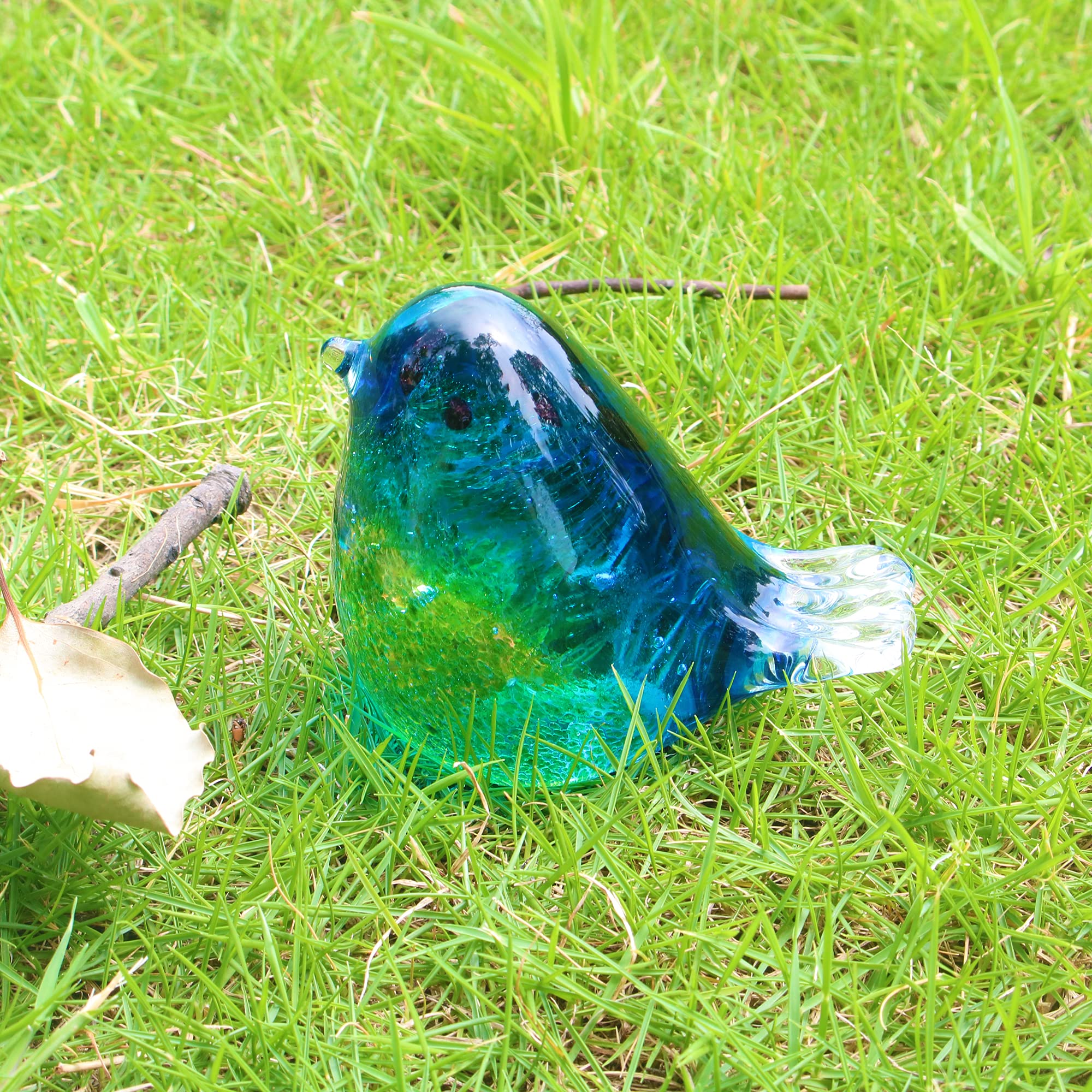 Amazon.co.jp: Quligeta Hophen アートガラス 鳥 置物 ハンドメイド