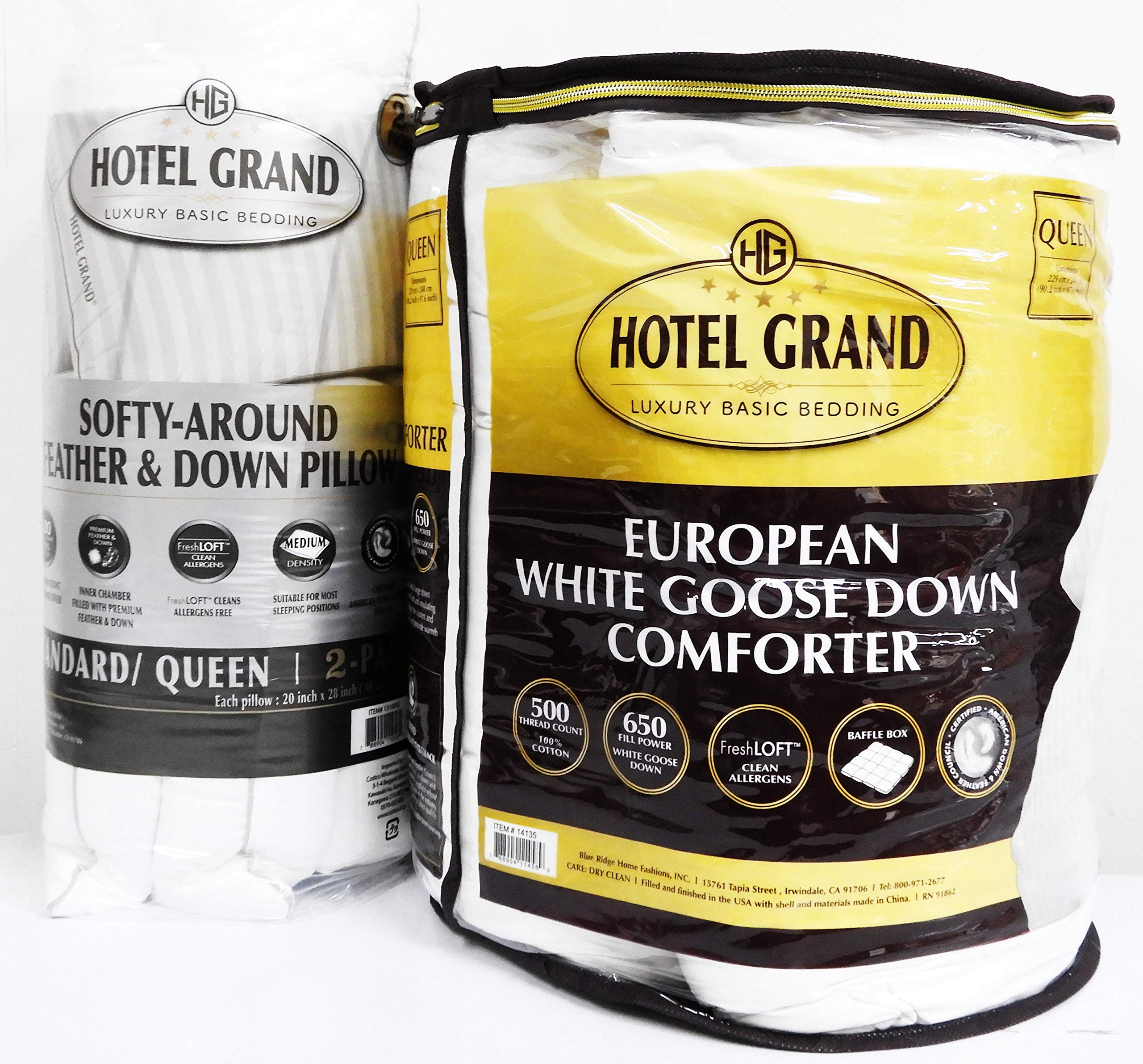 Amazon｜HOTEL GRAND ホワイトグースダウン 羽毛掛布団 ＋ソフティ