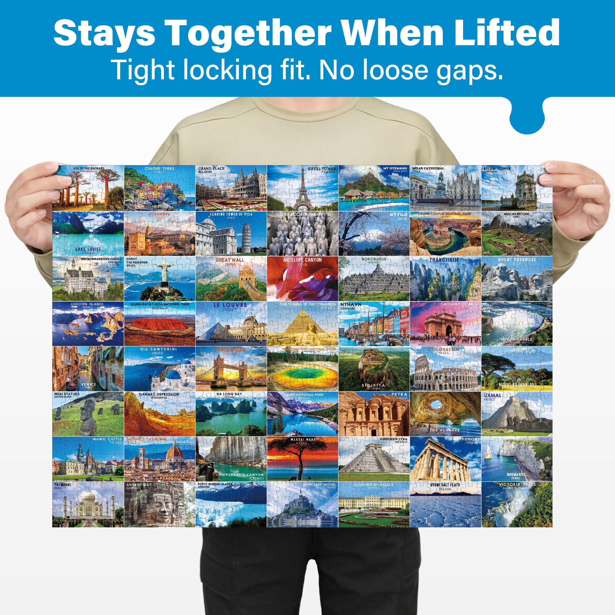 Amazon | BenBenパズル 大人用 1000ピース 56の有名な世界の景観ランド