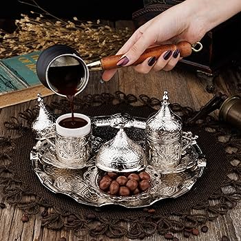 DEMMEX 2024 Turkish Greek Arabic Coffee Serving Set with Cups