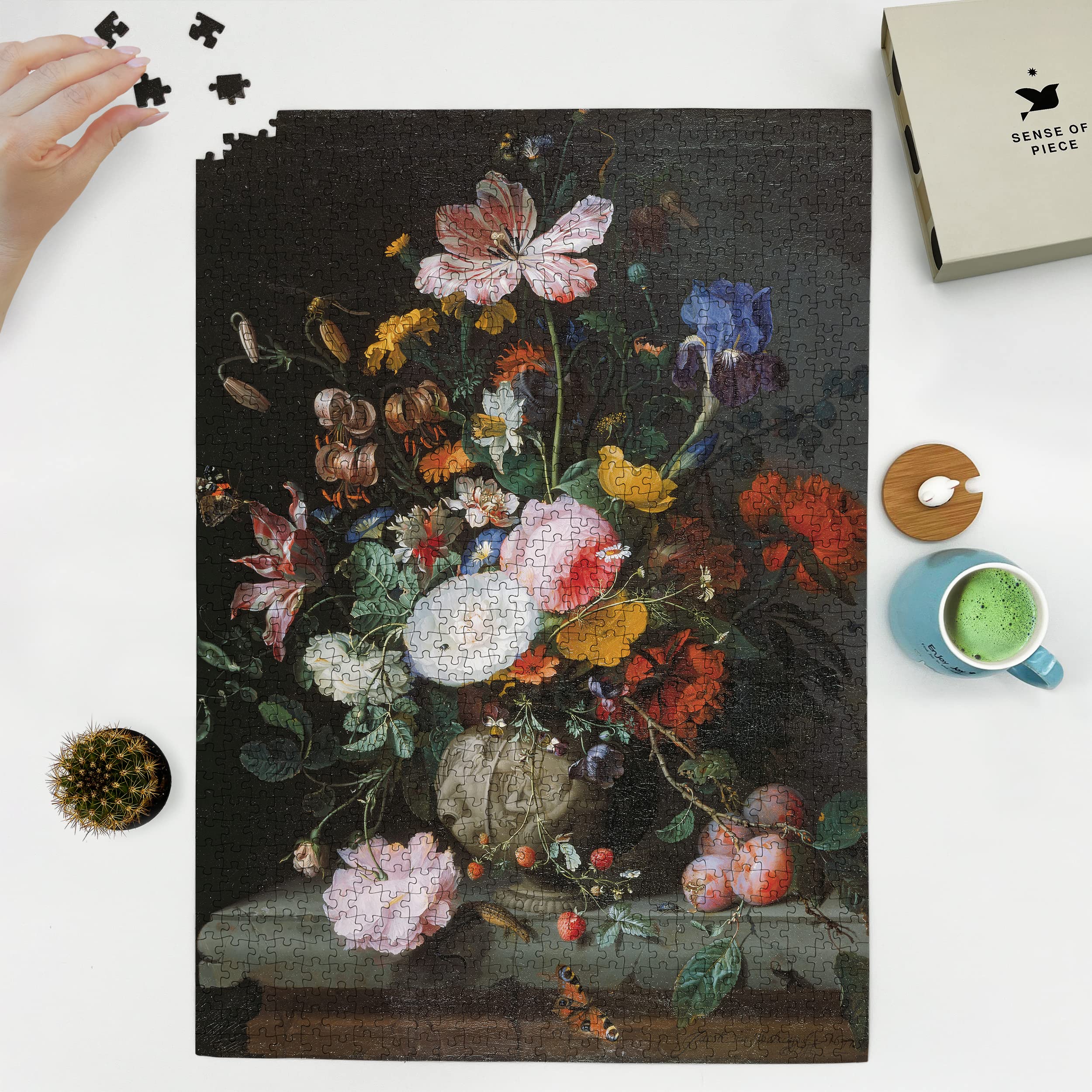 Amazon | 1000ピース - 美術館絵画 - ジグソーパズル - 花の花束のある