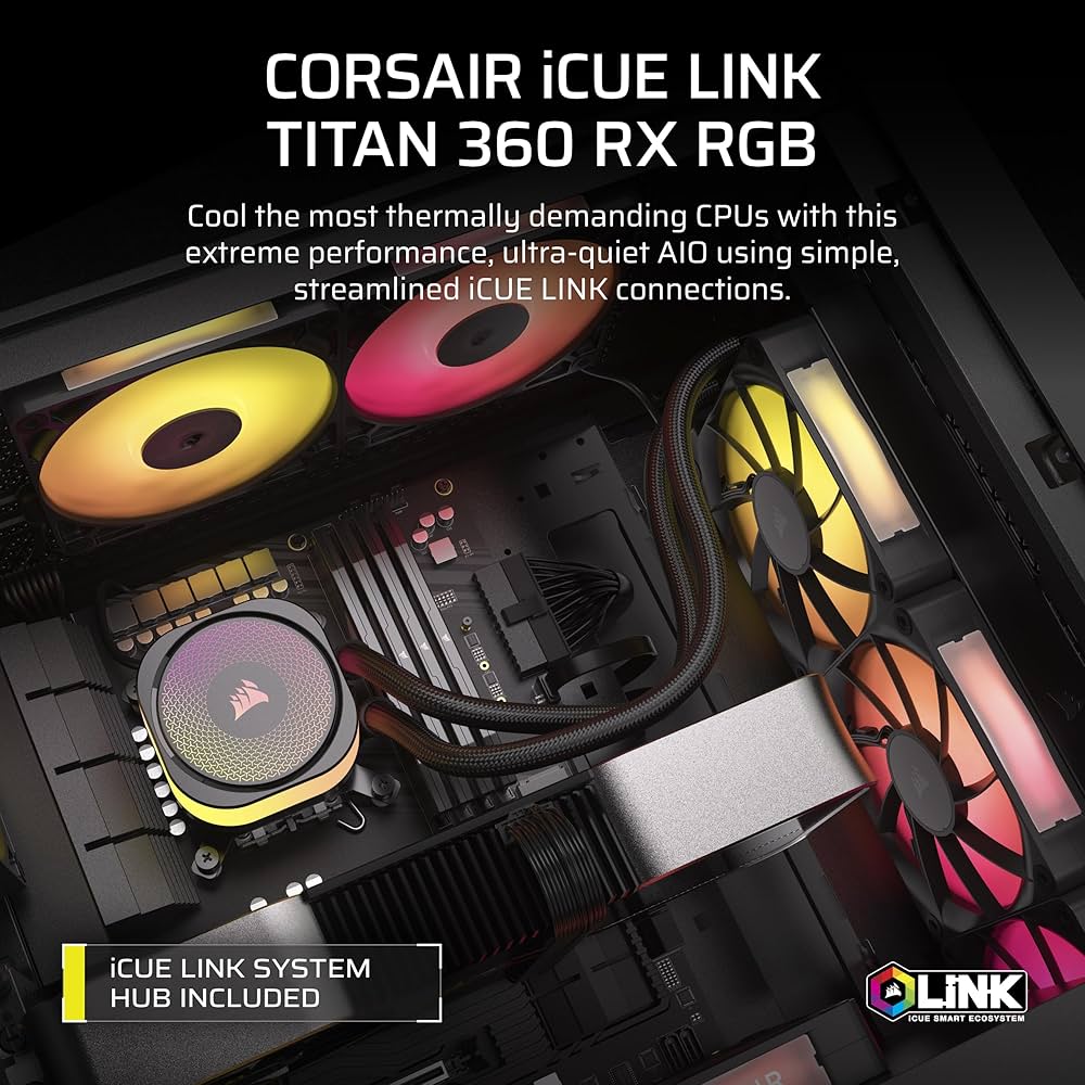 Amazon.com: CORSAIR iCUE Link Titan 360 RX RGB Liquid CPU Cooler