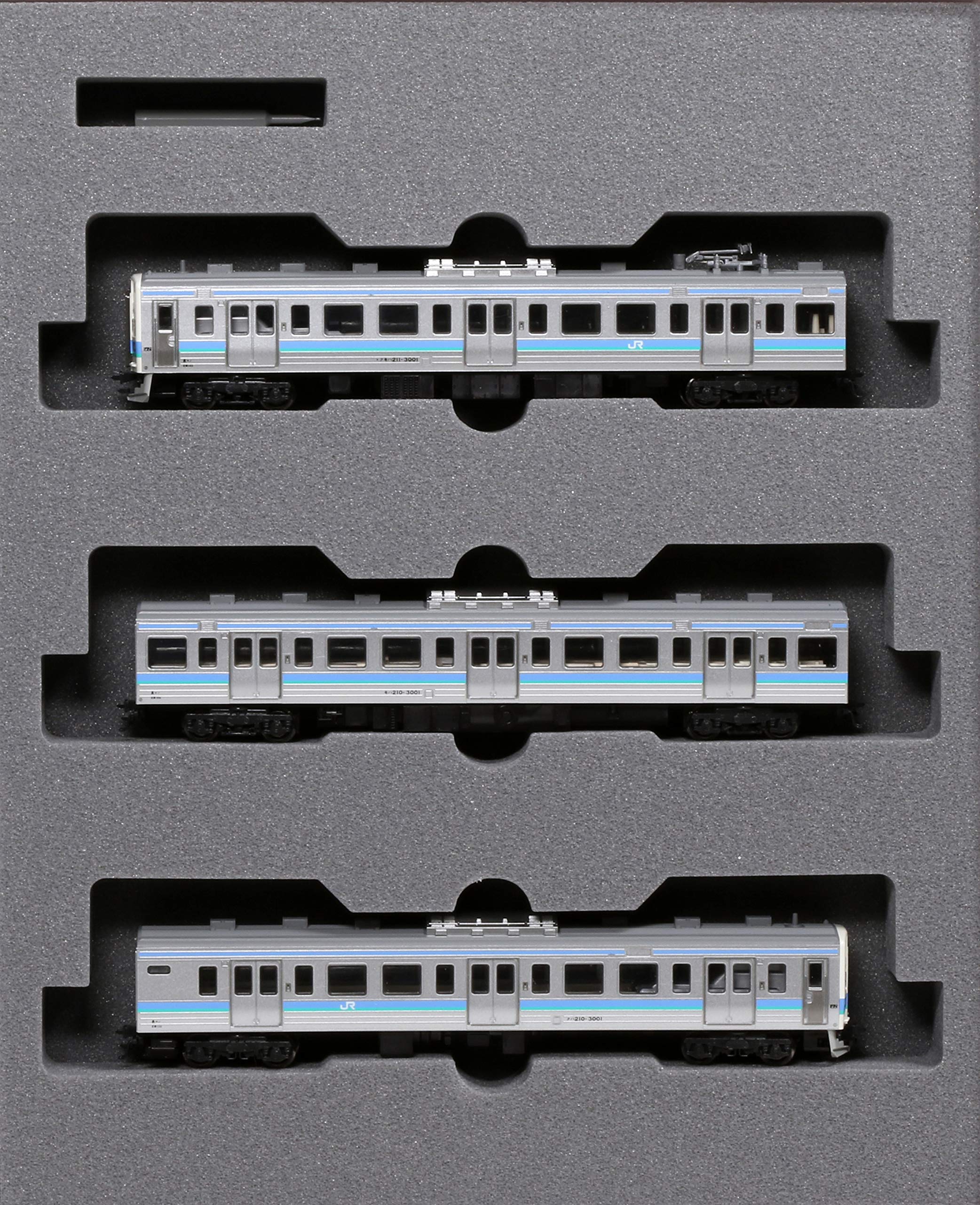 KATO 211系3000番台 長野色(スカート強化形) 3両セット 室内灯付済