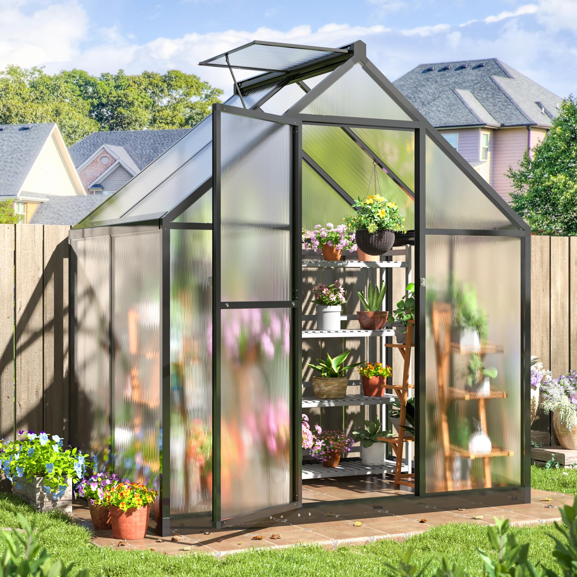 Amazon.com : AirWire 4x6 FT Quick Setup Polycarbonate Greenhouse