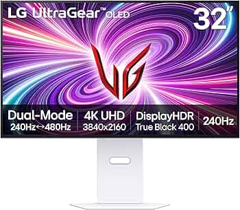 LG Ultragear™ OLED 32GS95UV-W - 32 inch Dual-Mode Gaming Monitor