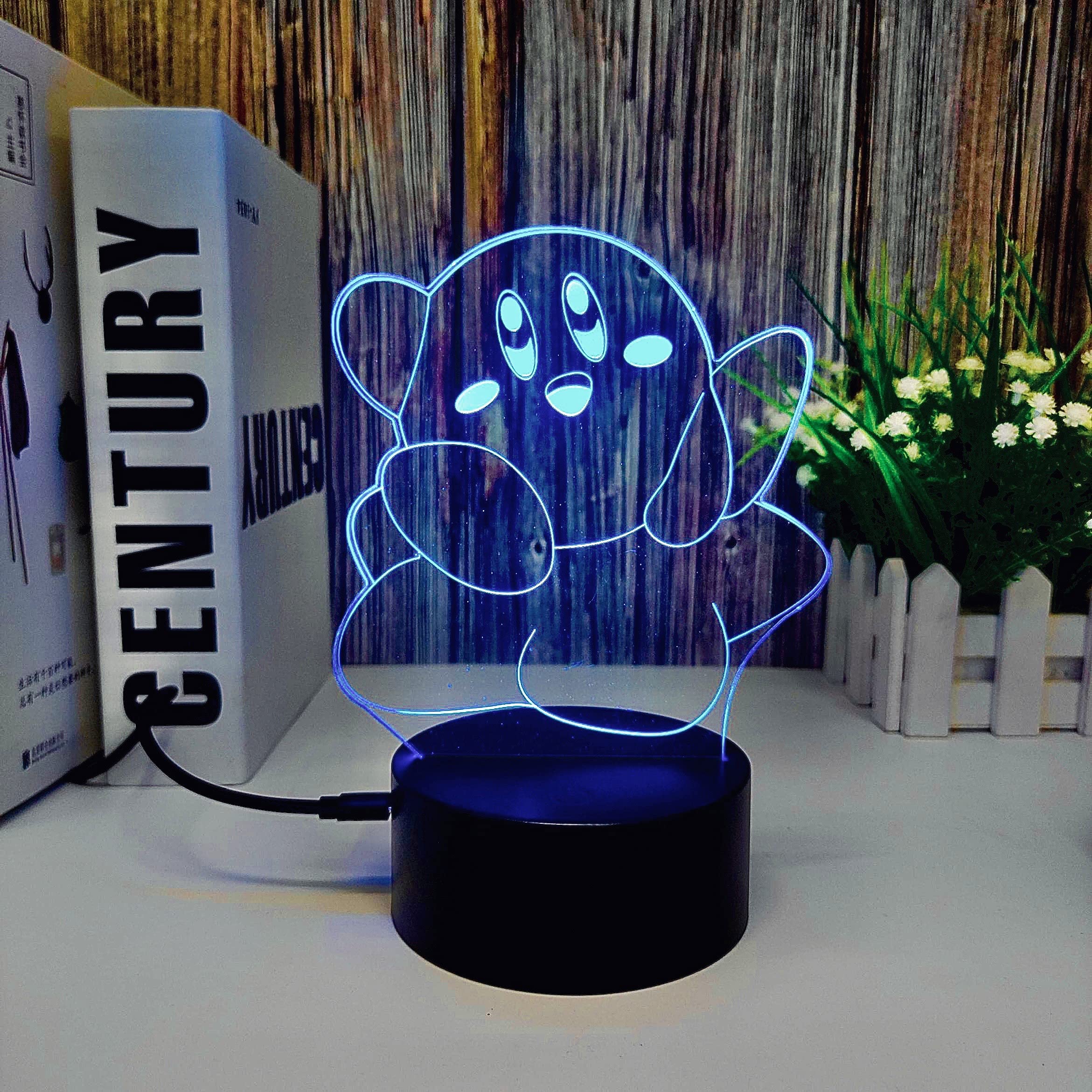 Amazon.co.jp : 3Dランプ イリュージョン LED カービィ ナイトライト 7